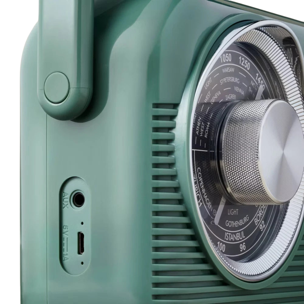 Retro Portable AM/FM Bluetooth Radio Green - Hearth & Hand with Magnolia NEW - Picture 3 of 5
